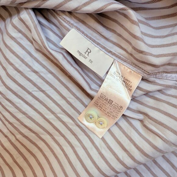 Ermenegildo Zegna Striped 100% Cotton Regular Fit Button-Down Shirt Men’s 18/46 - Picture 3 of 9